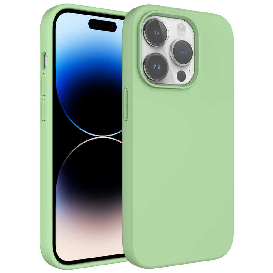__vg|Açık Yeşil|0|8680436623169-01|Apple iPhone 14 Pro Max Kılıf Sıvı Teknolojili Silinebilir Sert Gordonix Kivi Kapak