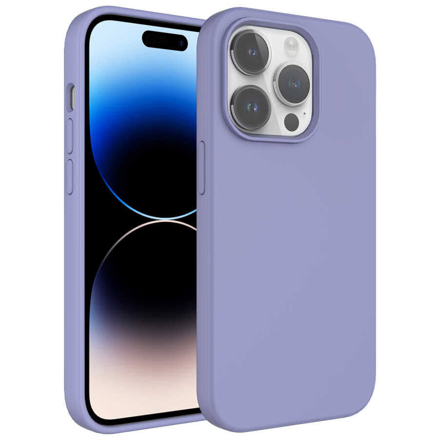 __vg|Lavendery Gray|0|8680436623206-01|Apple iPhone 14 Pro Max Kılıf Sıvı Teknolojili Silinebilir Sert Gordonix Kivi Kapak