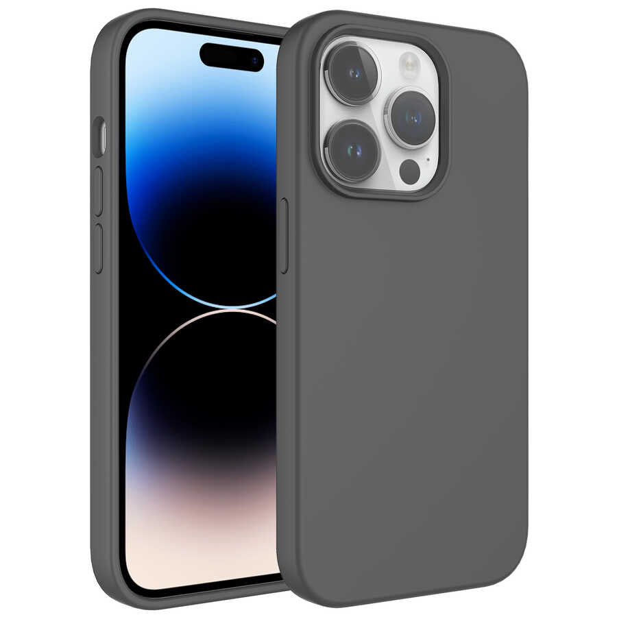 __vg|Gri|0|8680436623213-01|Apple iPhone 14 Pro Max Kılıf Sıvı Teknolojili Silinebilir Sert Gordonix Kivi Kapak
