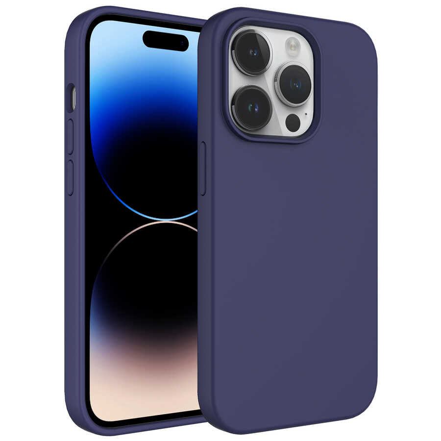 __vg|Lacivert|0|8680436623220-01|Apple iPhone 14 Pro Max Kılıf Sıvı Teknolojili Silinebilir Sert Gordonix Kivi Kapak