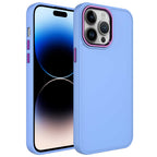 __vg|Lila|0|8680436632017-01|Apple iPhone 14 Pro Max Kılıf Metal Çerçeve ve Buton Tasarımlı Silikon Gordonix Luna Kapak