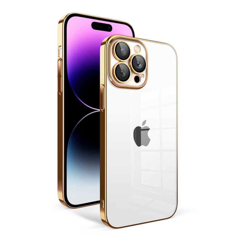 __vg|Gold|0|8680436638828-01|Apple iPhone 14 Pro Max Kılıf Kamera Korumalı Renkli Çerçeveli Gordonix Garaj Kapak