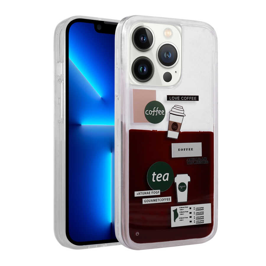 __vg|NO2|0|8680436639252-01|Apple iPhone 14 Pro Max Kılıf Desenli Sıvılı Gordonix Drink Silikon Kapak