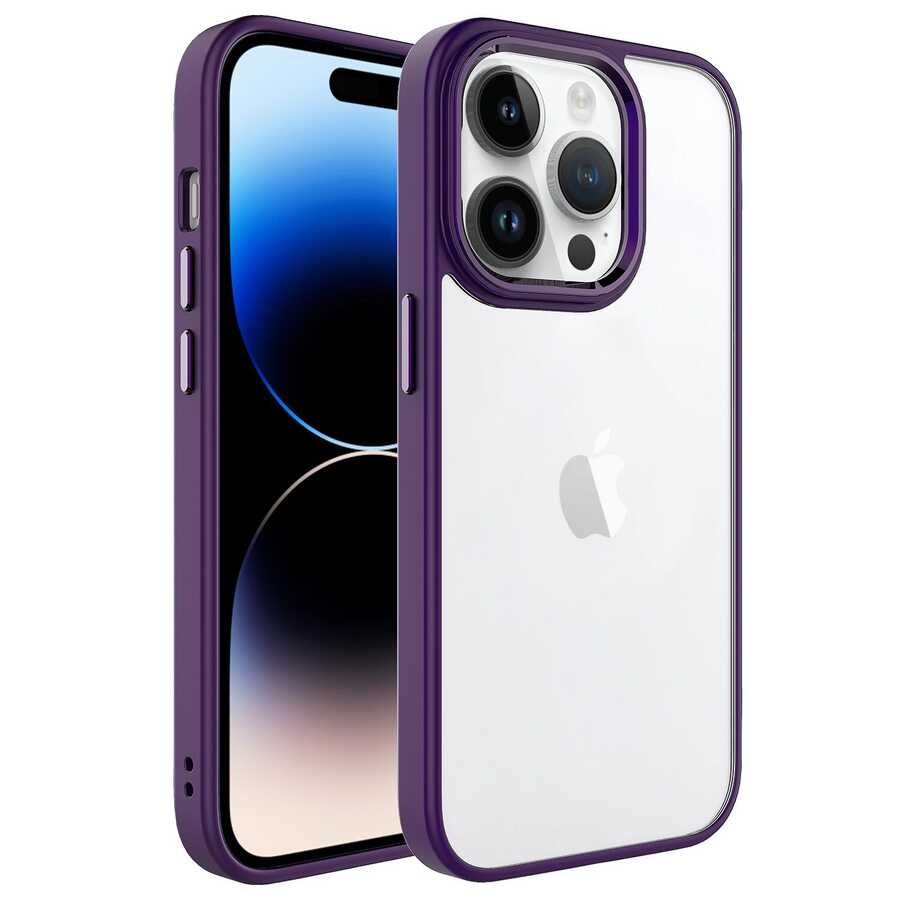 __vg|Derin Mor|0|8680436640272-01|Apple iPhone 14 Pro Max Kılıf Gordonix Krom Kapak