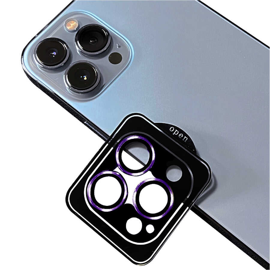__vg|Koyu Mor|0|8680436640494-01|Apple iPhone 14 Pro Max Gordonix CL-09 Kamera Lens Koruyucu