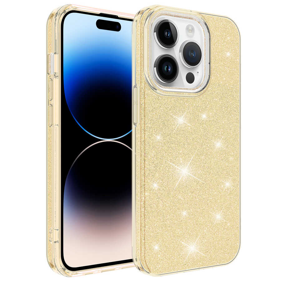 __vg|Gold|0|8680436642122-01|Apple iPhone 14 Pro Max Kılıf Gordonix Shining Silikon