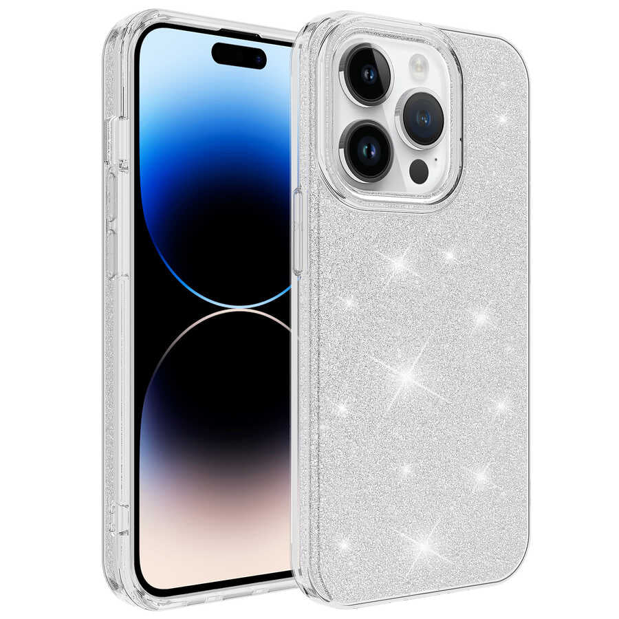 __vg|Gümüş|0|8680436642146-01|Apple iPhone 14 Pro Max Kılıf Gordonix Shining Silikon