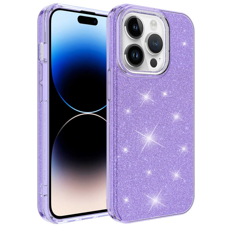 __vg|Mor|0|8680436642153-01|Apple iPhone 14 Pro Max Kılıf Gordonix Shining Silikon