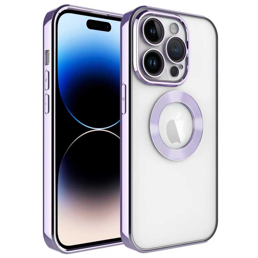 __vg|Lila|0|8680436645420-01|Apple iPhone 14 Pro Max Kılıf Kamera Korumalı Logo Gösteren Gordonix Omega Kapak