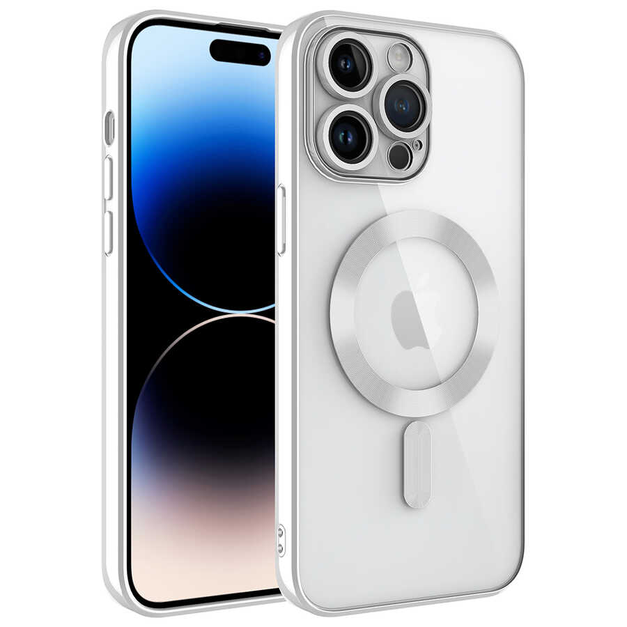 __vg|Gümüş|0|8680436646342-01|Apple iPhone 14 Pro Max Kılıf Kamera Korumalı MagSafe Wireless Şarj Özellikli Gordonix Demre Kapak