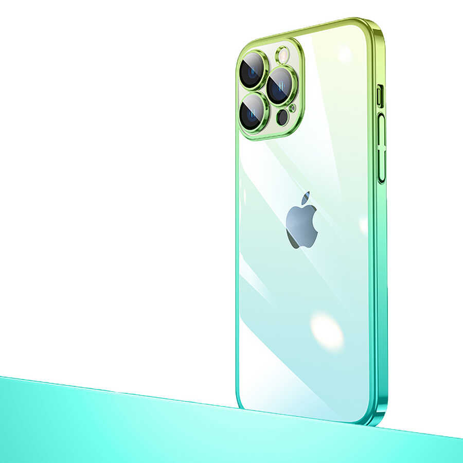__vg|Yeşil-Mavi|0|8680436650974-01|Apple iPhone 14 Pro Max Kılıf Parlak Renk Geçişli Kamera Korumalı Gordonix Senkron Kapak