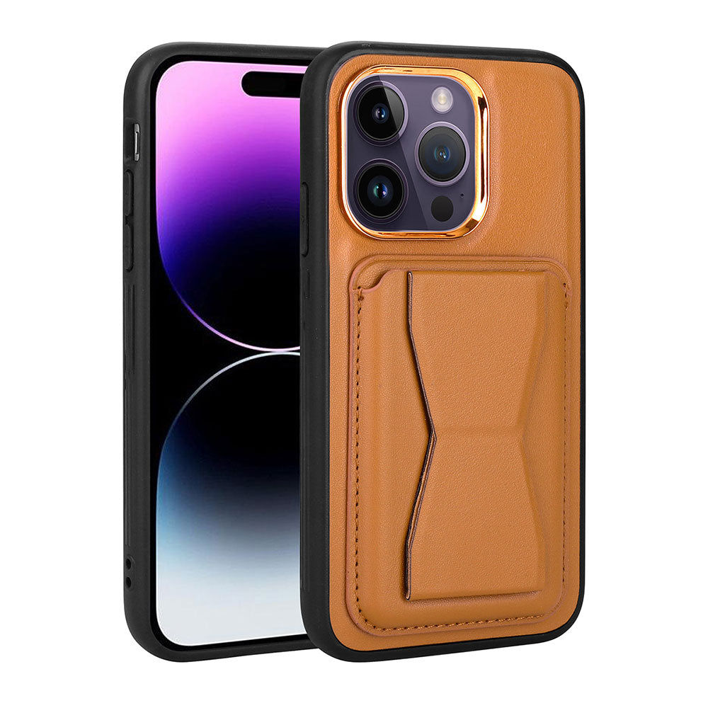 __vg|Kahve Açık|0|8680436652190-01|Apple iPhone 14 Pro Max Kılıf Kartlıklı Standlı ​Pu Deri Gordonix Memo Kapak