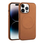__vg|Kahverengi|0|8680436654613-01|Apple iPhone 14 Pro Max Kılıf PU Deri MagSafe Wireless Şarj Özellikli Gordonix Derix Kapak