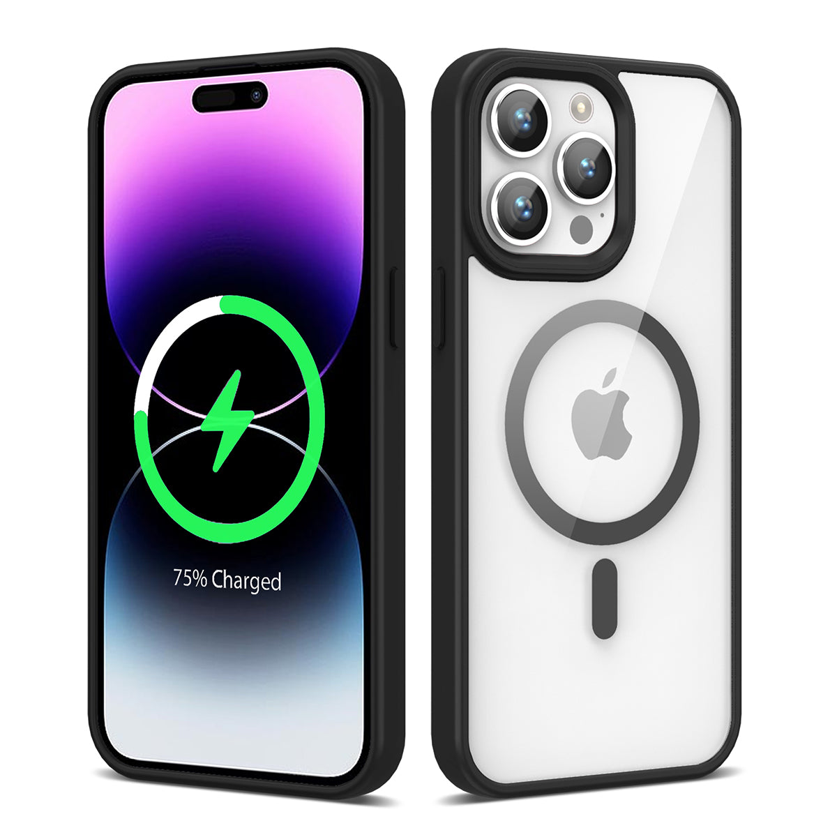 __vg|Siyah|0|8680436664100-01|Apple iPhone 14 Pro Max Kılıf MagSafe Wireless Şarj Özellikli Silikon Gordonix Ege Kapak
