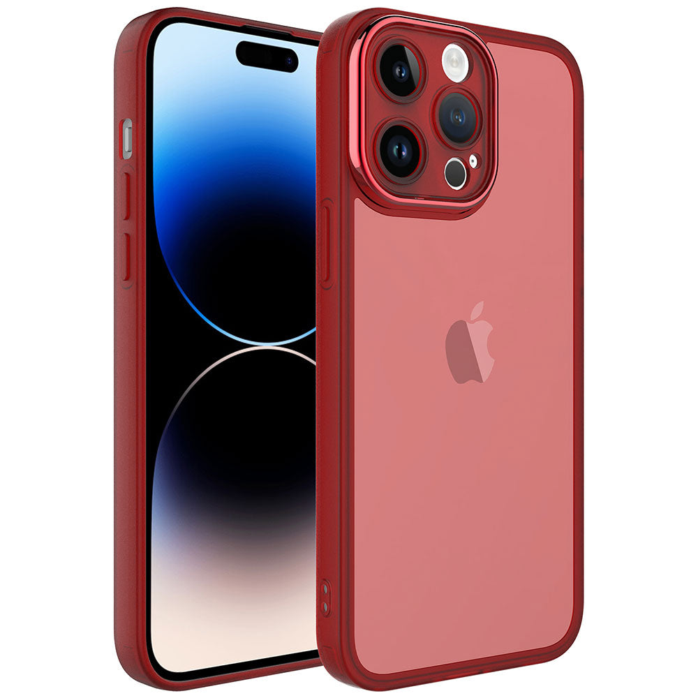 __vg|Kırmızı|0|8680436687659-01|Apple iPhone 14 Pro Max Kılıf Kamera Korumalı Transparan Gordonix Post Kapak