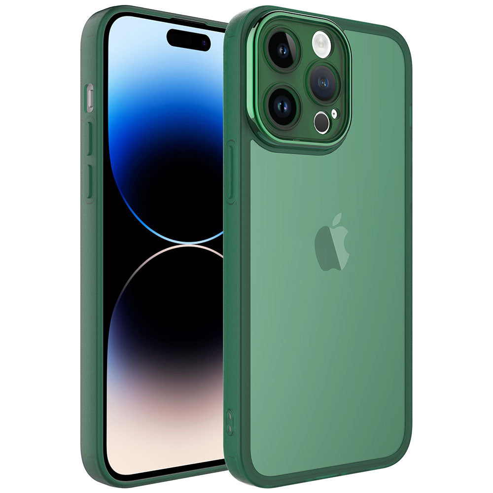 __vg|Koyu Yeşil|0|8680436687666-01|Apple iPhone 14 Pro Max Kılıf Kamera Korumalı Transparan Gordonix Post Kapak