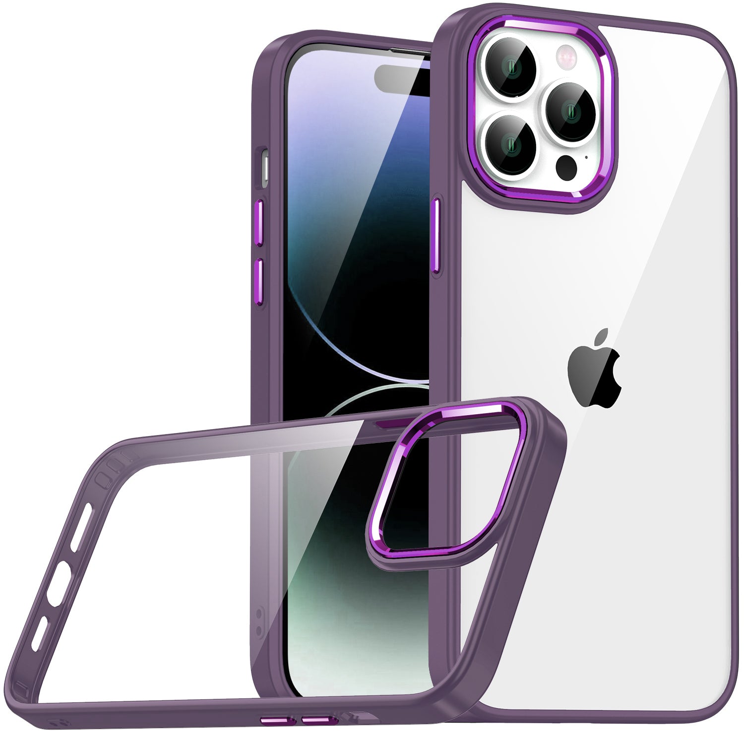 __vg|Derin Mor|0|8680436689615-01|Apple iPhone 14 Pro Max Kılıf Gordonix Flora Kapak