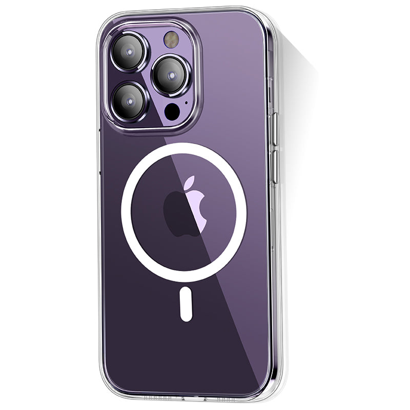 __vg|Renksiz|0|8680436692677-01|Apple iPhone 14 Pro Max Kılıf MagSafe Şarj Özellikli Transparan Sert PC Wlons Pita Kapak