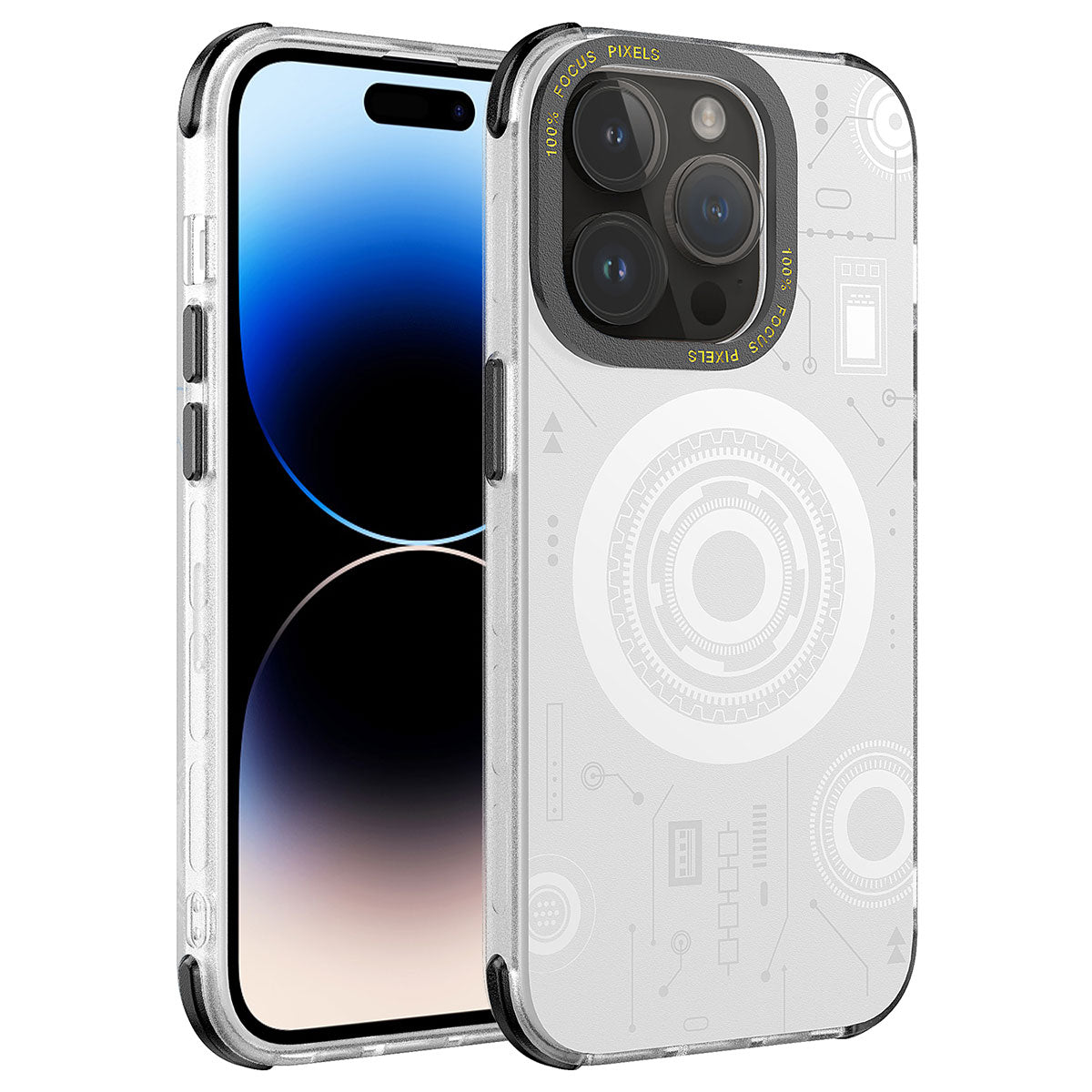 __vg|Beyaz|0|8680436694305-01|Apple iPhone 14 Pro Max Kılıf Gordonix Wireless Şarj Özellikli Desenli Hot Kapak