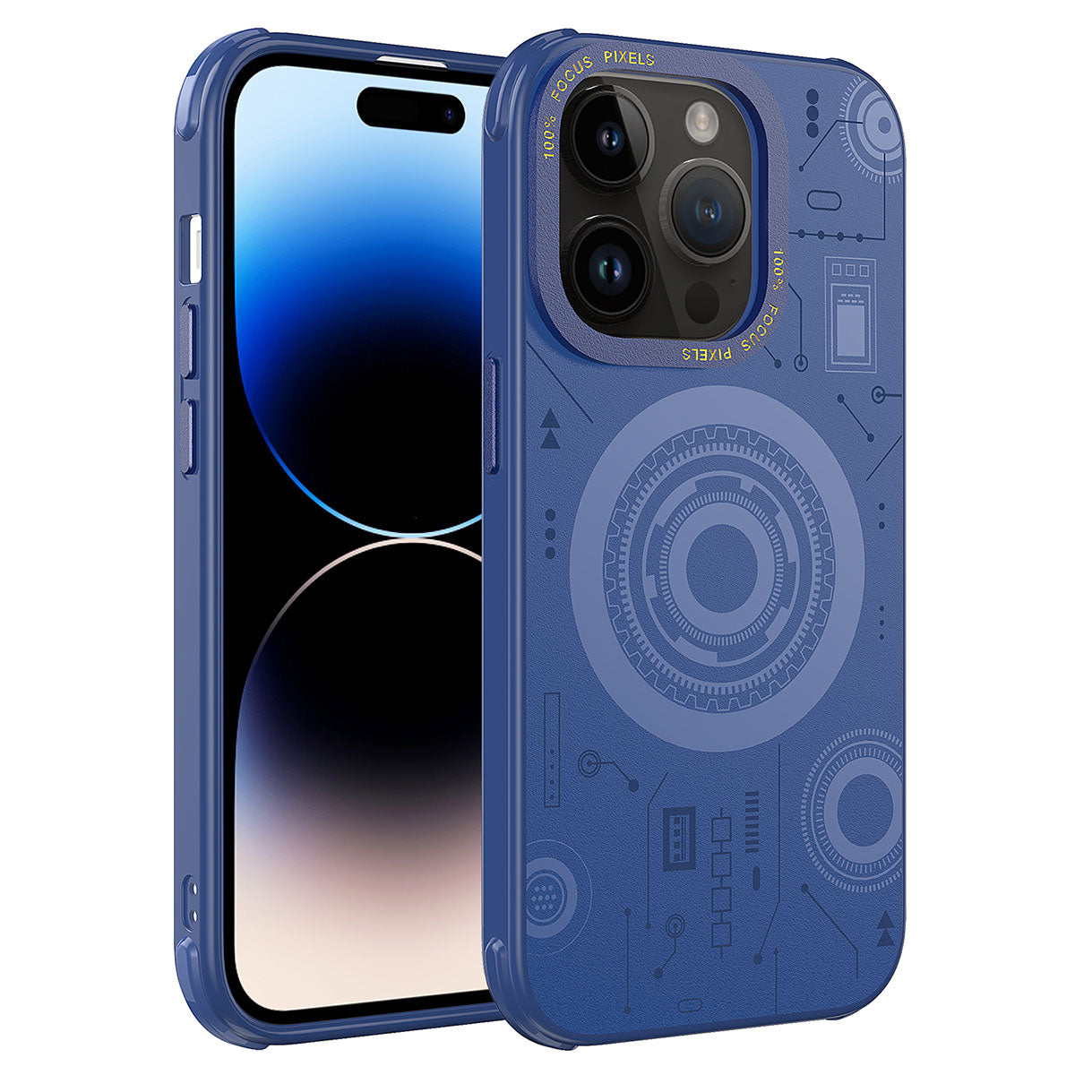 __vg|Lacivert|0|8680436695098-01|Apple iPhone 14 Pro Max Kılıf Gordonix Wireless Şarj Özellikli Desenli Hot Kapak