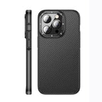 __vg|Siyah|0|8680436696309-01|Apple iPhone 14 Pro Max Kılıf Karbon Fiber Görünümlü Wlons Marin Kapak