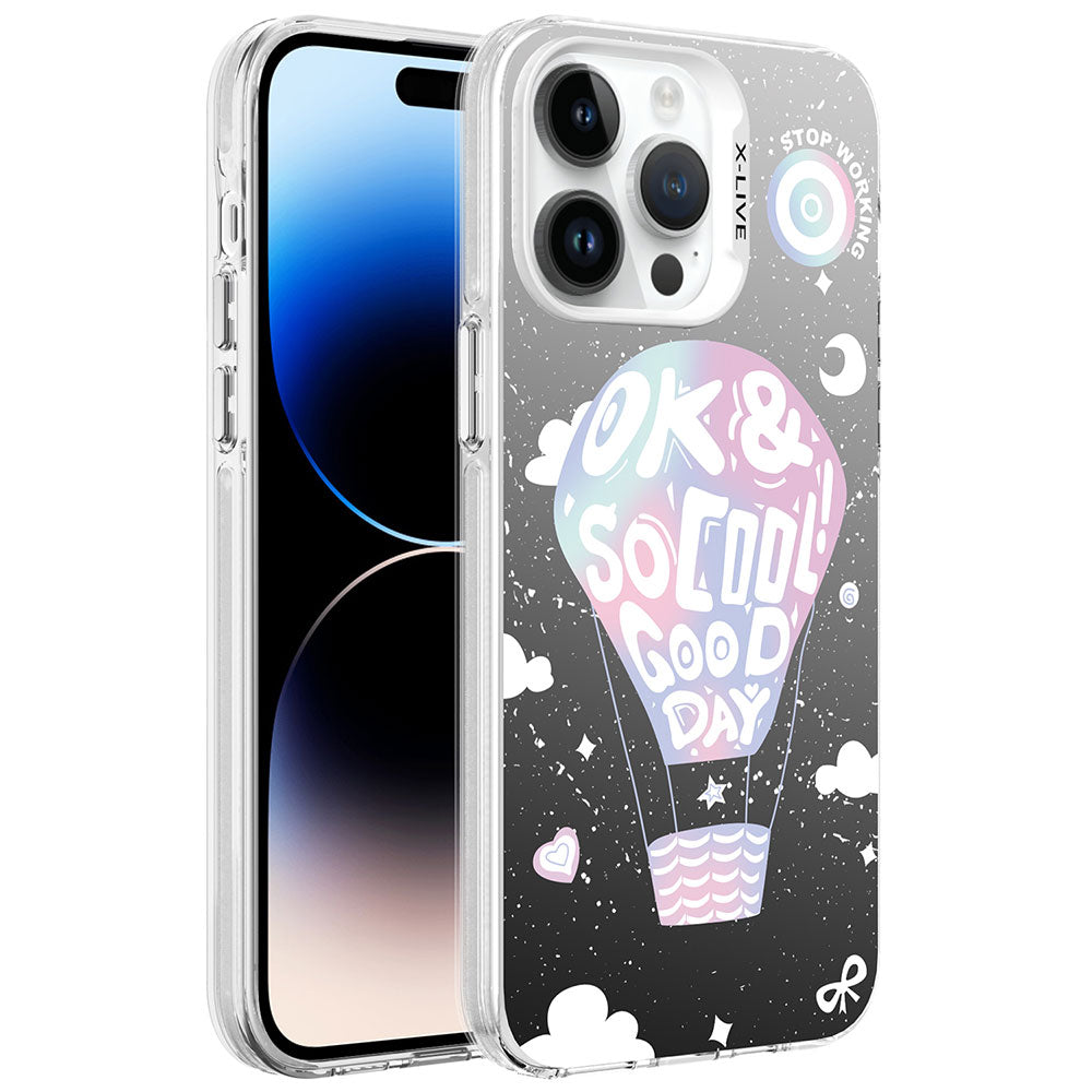 __vg|Balon|0|8680436704837-01|Apple iPhone 14 Pro Max Kılıf Desenli Gordonix Silver Sert Kapak