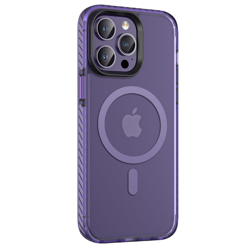 __vg|Derin Mor|0|8680436707357-01|Apple iPhone 14 Pro Max Kılıf Mat Arka Yüzey Wireless Şarj Özellikli Gordonix Locik Kapak