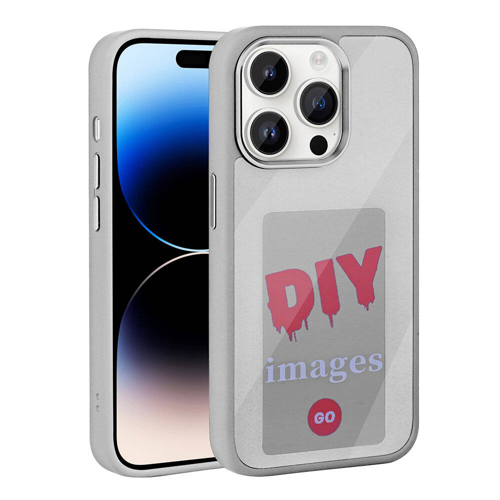 __vg|Gri|0|8680436773802-01|Apple iPhone 14 Pro Max Kılıf Ekranı Yansıtan Gordonix Akıllı NFC Kapak