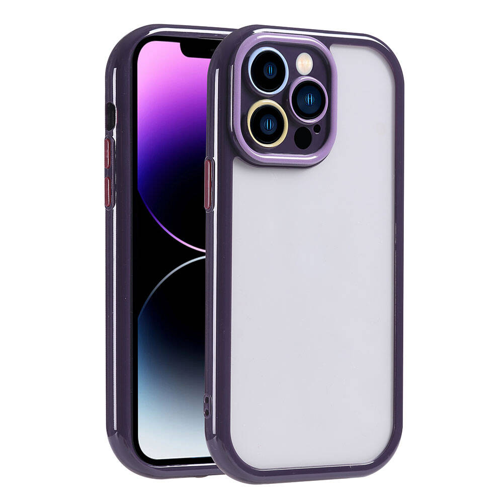 __vg|Derin Mor|0|8680436781869-01|Apple iPhone 14 Pro Max Kılıf Kamera Korumalı Renkli Kenar ve Çerçeve Tasarımlı Gordonix Vitamin Kapak