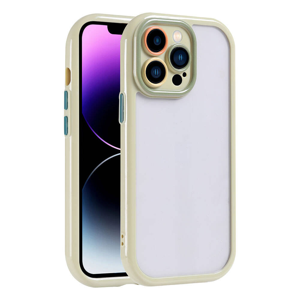 __vg|Yeşil|0|8680436781876-01|Apple iPhone 14 Pro Max Kılıf Kamera Korumalı Renkli Kenar ve Çerçeve Tasarımlı Gordonix Vitamin Kapak