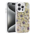 __vg|Mavi|0|8680436785331-01|Apple iPhone 14 Pro Max Kılıf Çiçek Desenli Parlak Taşlı Sert Silikon Gordonix Garden Kapak