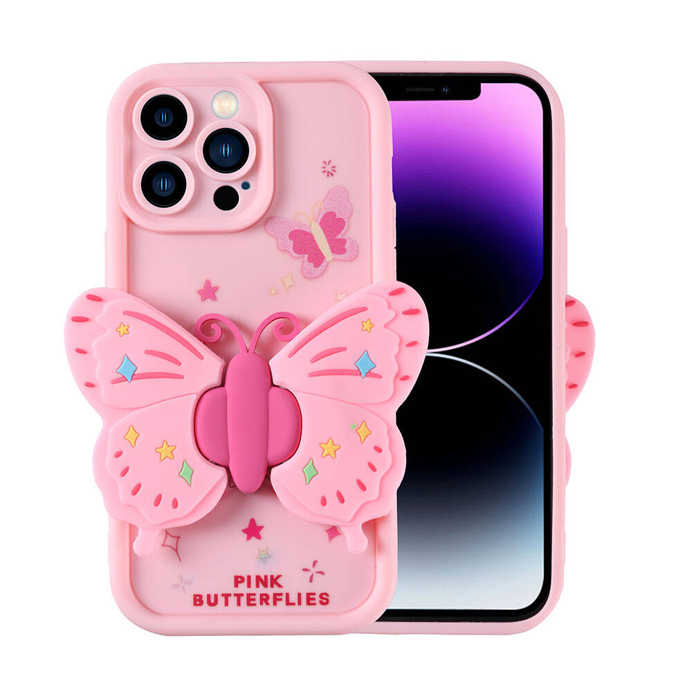 __vg|Pembe Açık|0|8680436786246-01|Apple iPhone 14 Pro Max Kılıf Kamera Korumalı Figür Tasarımlı Gordonix Kapya Kapak
