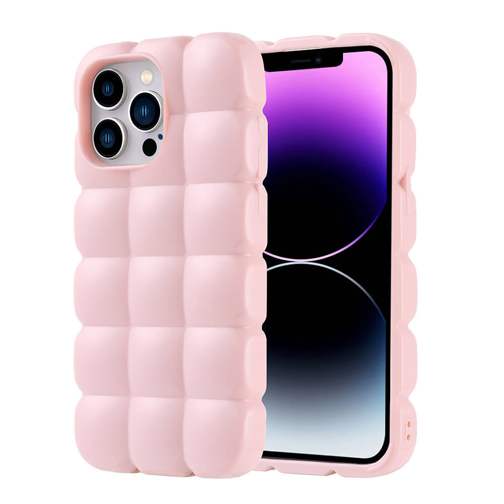 __vg|Pembe|0|8680436792339-01|Apple iPhone 14 Pro Max Kılıf Parlak Esnek Silikon Gordonix Dom Dom Kapak