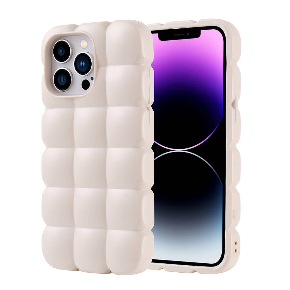 __vg|Beyaz|0|8680436792360-01|Apple iPhone 14 Pro Max Kılıf Parlak Esnek Silikon Gordonix Dom Dom Kapak