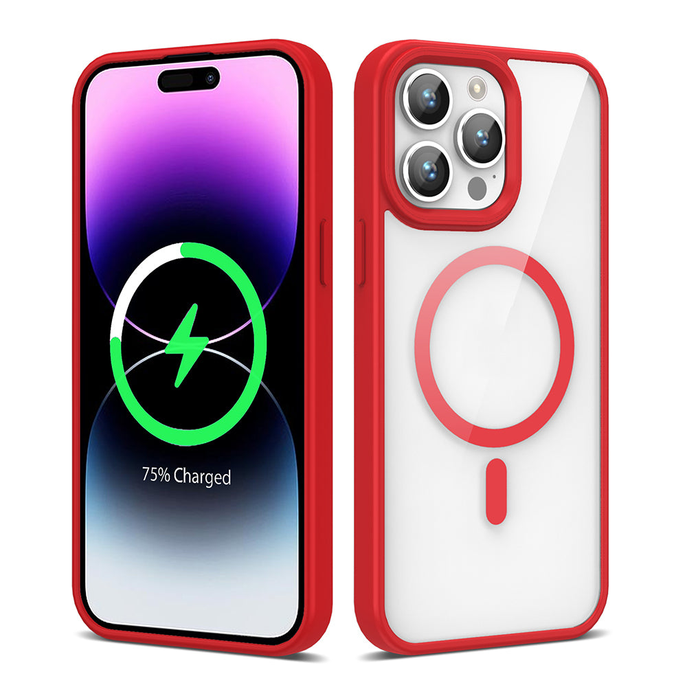 __vg|Kırmızı|0|8680436824498-01|Apple iPhone 14 Pro Max Kılıf MagSafe Wireless Şarj Özellikli Silikon Gordonix Ege Kapak