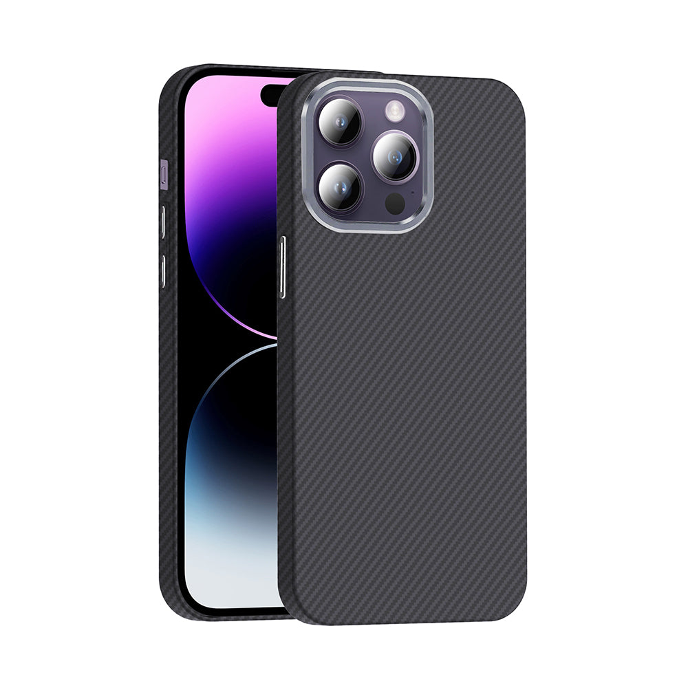 __vg|Siyah|0|8680436850190-01|Apple iPhone 14 Pro Max Kılıf MagSafe Şarj Özellikli Karbon Fiber Görünümlü Gordonix Gros Kapak