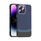 __vg|Siyah-Lacivert|0|8680436850213-01|Apple iPhone 14 Pro Max Kılıf MagSafe Şarj Özellikli Karbon Fiber Görünümlü Gordonix Gros Kapak