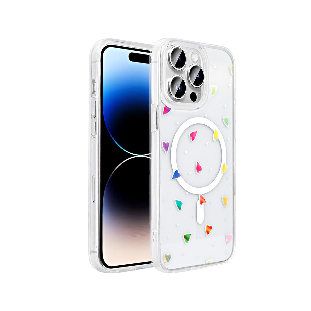 __vg|Kalp|0|8680436877401-01|Apple iPhone 14 Pro Max Kılıf MagSafe Şarj Özellikli Şeffaf Gordonix Folk Sert Kapak