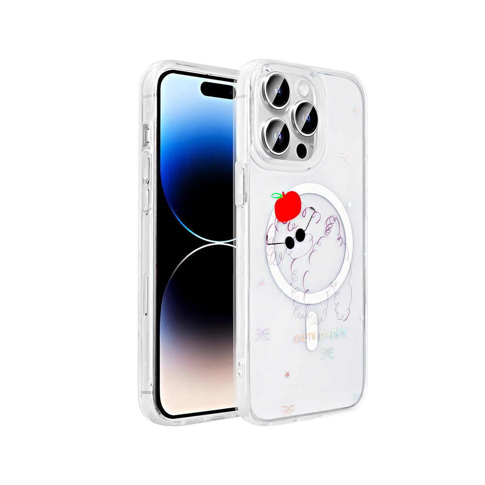 __vg|Sevimli Köpek|0|8680436877432-01|Apple iPhone 14 Pro Max Kılıf MagSafe Şarj Özellikli Şeffaf Gordonix Folk Sert Kapak