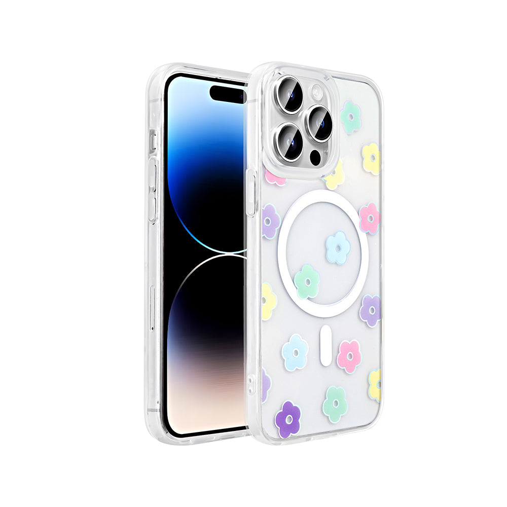 __vg|Papatya|0|8680436877449-01|Apple iPhone 14 Pro Max Kılıf MagSafe Şarj Özellikli Şeffaf Gordonix Folk Sert Kapak