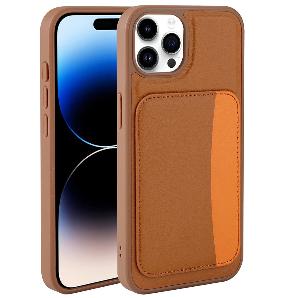 __vg|Kahverengi|0|8680436897317-01|Apple iPhone 14 Pro Max Kılıf Kartlıklı Gordonix X-Kart Silikon Kapak