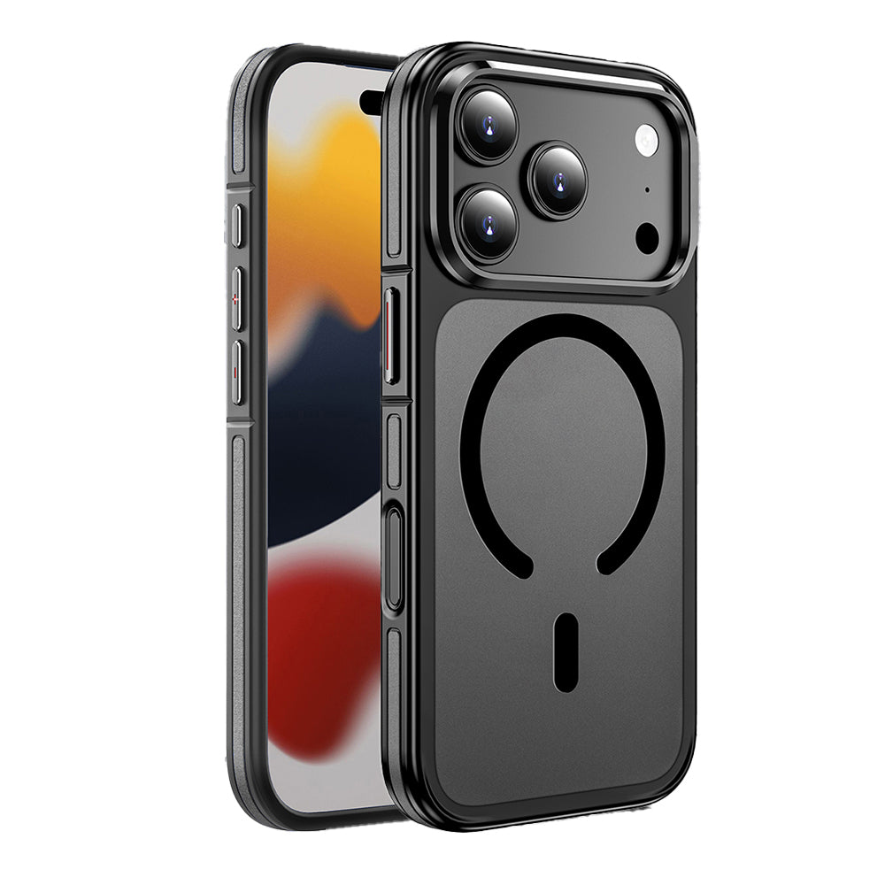 __vg|Siyah|0|8680436907771-01|Apple iPhone 17 Pro Max Kılıf MagSafe Şarj Özellikli Mat Görünümlü Wlons Vevo Kapak