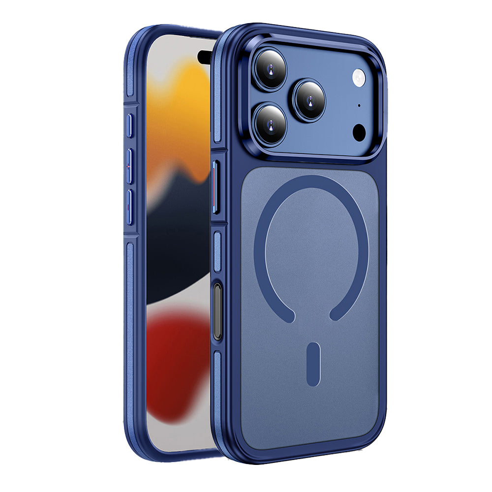 __vg|Mavi|0|8680436907788-01|Apple iPhone 17 Pro Max Kılıf MagSafe Şarj Özellikli Mat Görünümlü Wlons Vevo Kapak