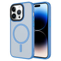 __vg|Açık Mavi|0|8680436909522-01|Apple iPhone 14 Pro Max Kılıf Mat Arka Yüzey Wireless Şarj Özellikli Gordonix Flet MagSafe Kapak