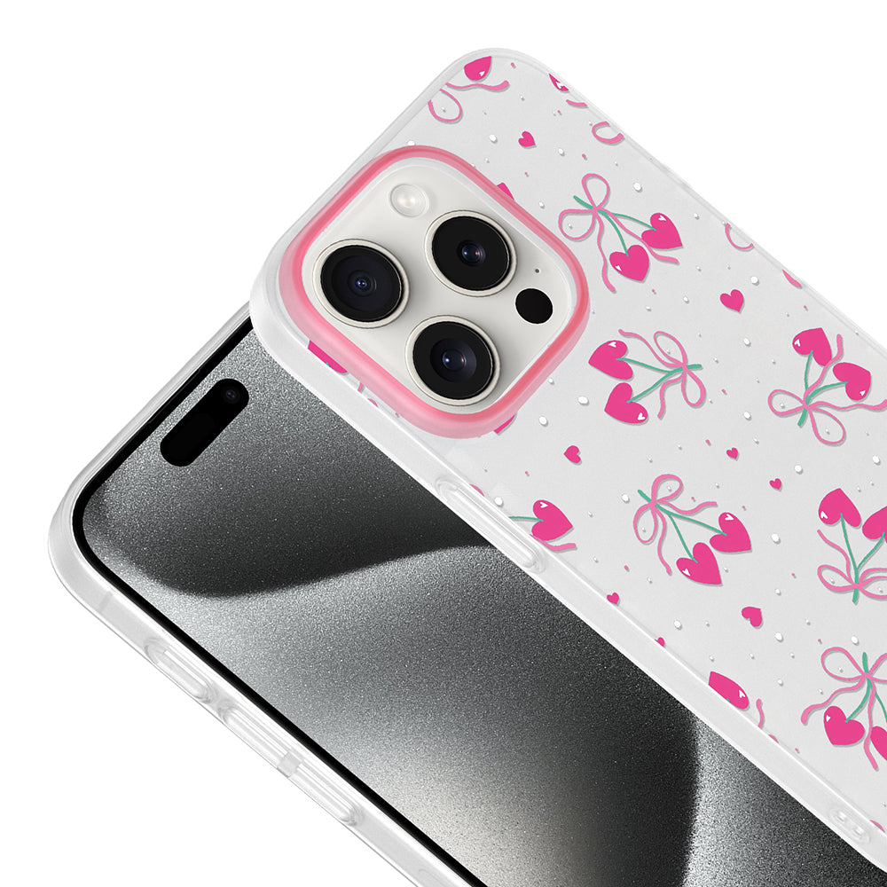 __vg|Kalpli Kiraz|2|8680436935729-03|Apple iPhone 14 Pro Max Kılıf Kamera Korumalı Desenli Gordonix Klip Kapak
