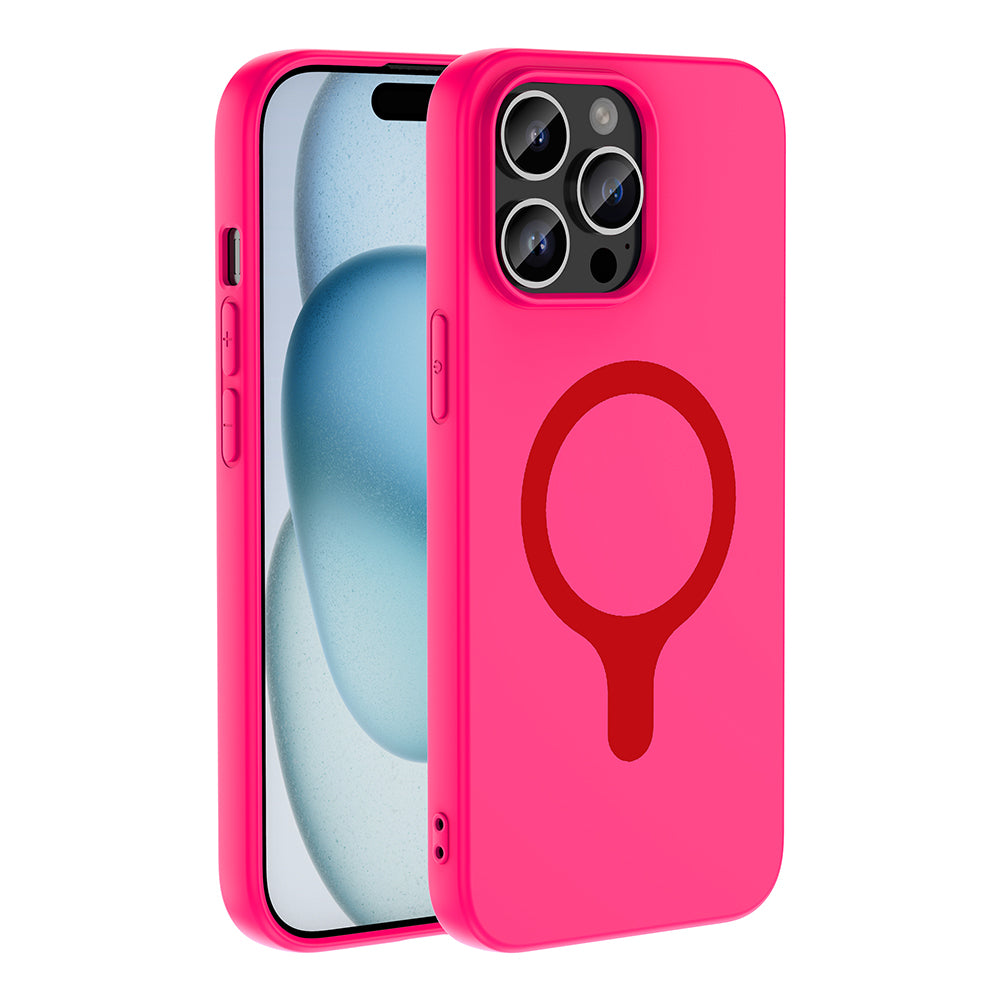 __vg|Koyu Pembe|0|8680436940211-01|Apple iPhone 14 Pro Max Kılıf MagSafe Şarj Özellikli Gordonix Aris Silikon Kapak