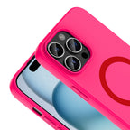 __vg|Koyu Pembe|1|8680436940211-02|Apple iPhone 14 Pro Max Kılıf MagSafe Şarj Özellikli Gordonix Aris Silikon Kapak
