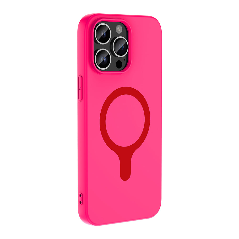 __vg|Koyu Pembe|2|8680436940211-03|Apple iPhone 14 Pro Max Kılıf MagSafe Şarj Özellikli Gordonix Aris Silikon Kapak