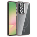 Galaxy A57 Kılıf Standlı ve Kamera Lens Hediyeli Gordonix Etro Kapak - Gri