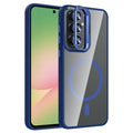 Galaxy A57 Kılıf Standlı ve Kamera Lens Hediyeli Gordonix Etro Kapak - Lacivert